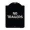Signmission Designer Series Sign No Trailers, Black & White Heavy-Gauge Aluminum Sign, 24" x 18", BW-1824-23563 A-DES-BW-1824-23563 - alternate 1